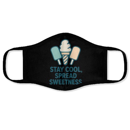 Stay Cool, Spread Sweetness Cute Ice Cream Cone Face Masks