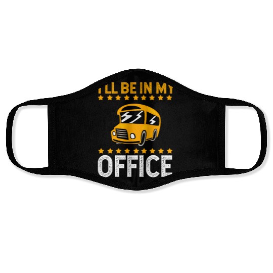 Funny School Bus Drivers Yellow Bus Face Masks