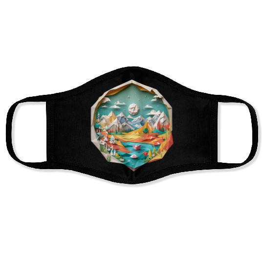 3D landscape Face Masks