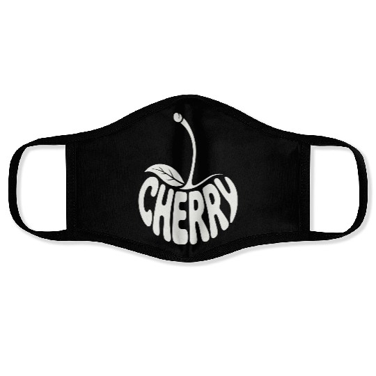 Sweet Cherry Word Art Face Masks