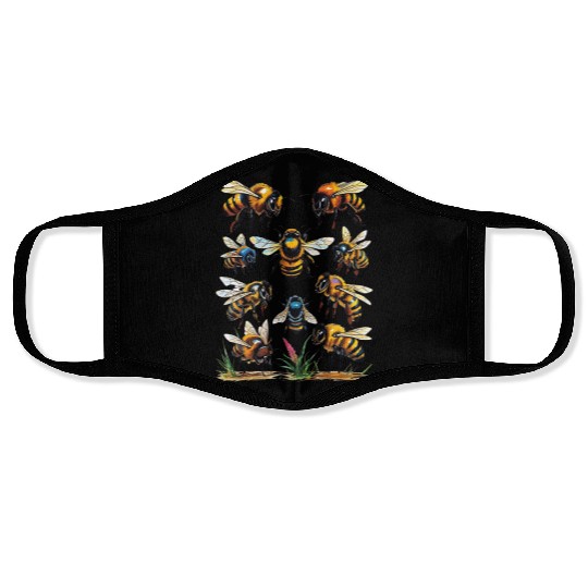Bee Guardian Garden Flag Face Masks