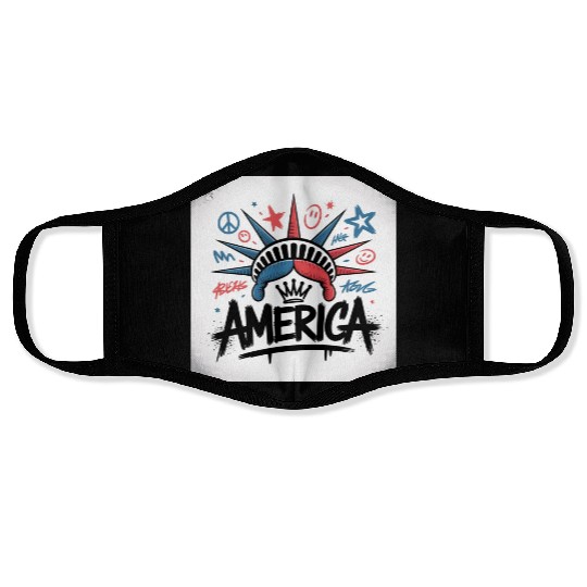 Statue of Liberty USA Graffiti Zero Limit Brand Face Masks