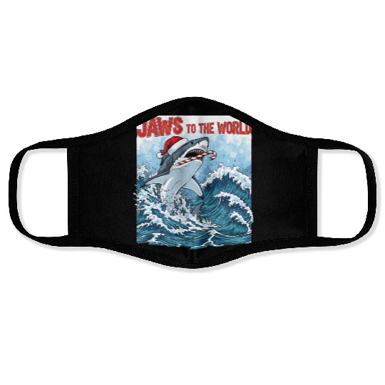 Jaws to the World – Christmastime Shark Attack Face Masks
