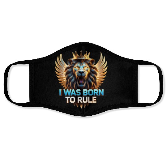 Born To Rule – Galaxy Lion Crown Power Face Masks