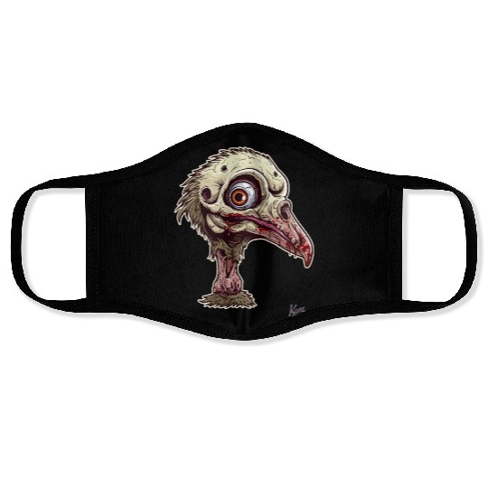Zombie Ostrich Head Creepy Undead Bird Art Face Masks