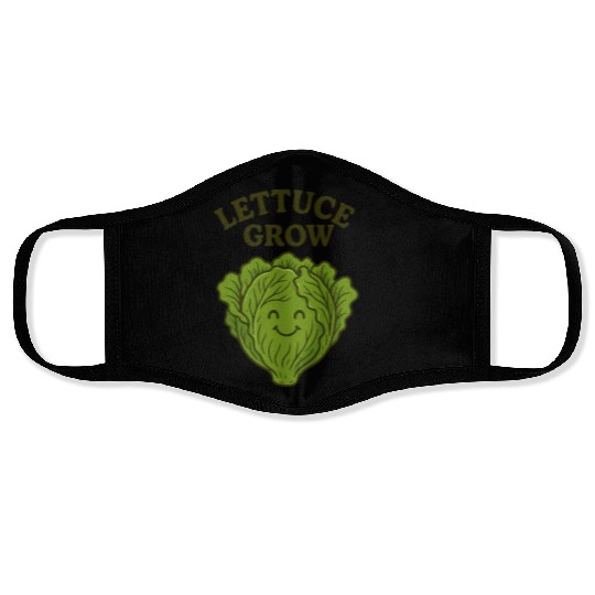 Vegetable Gardening Lettuce Face Masks