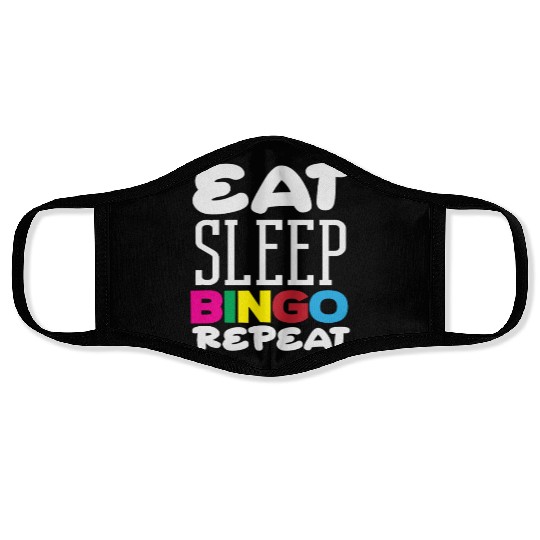 Bingo Player Eat Sleep Bingo Repeat Face Masks