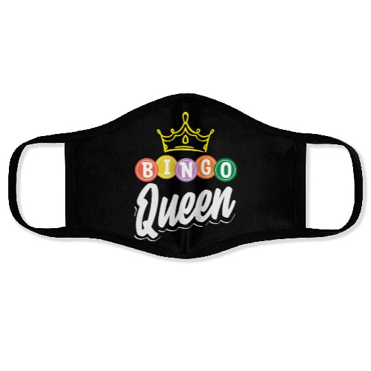Bingo Queen Bingo Player Royalty Face Masks