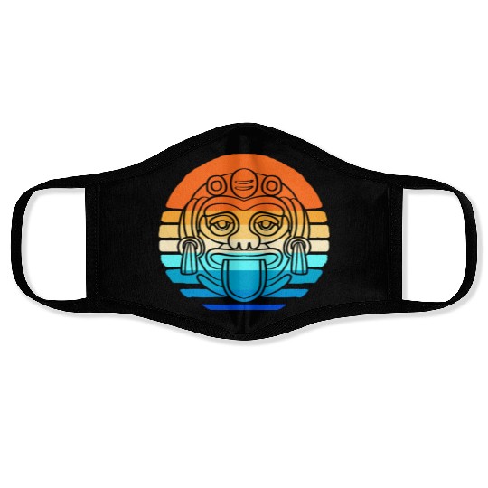 Mayan And Aztec Symbols Indigenous Tribe Face Masks