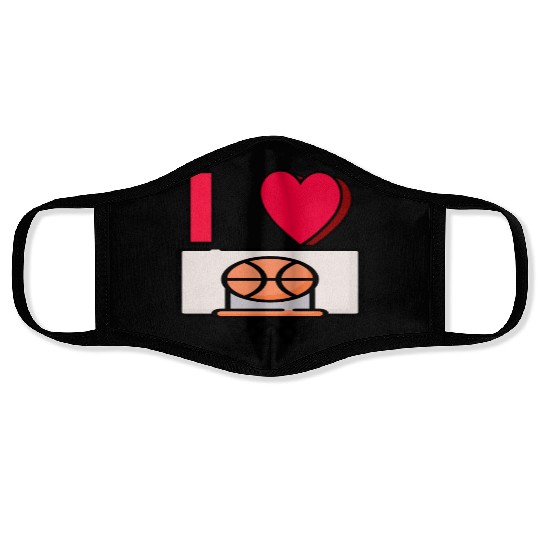 I LOVE BASKETBALL #2 Face Masks