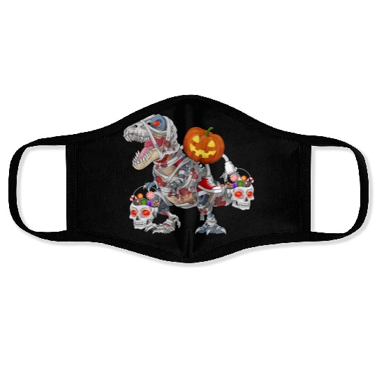 Pumpkin Riding Zombie Mummy Dinosaur Halloween Face Masks