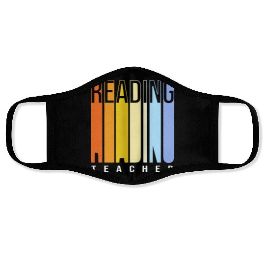 Back To School Reading Teacher Face Masks