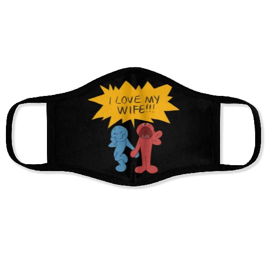 I love my wife Face Masks