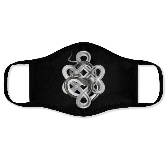 Silver Snake Knot – Mystical & Elegant Face Masks
