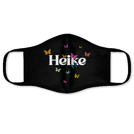 HEIKE - beautiful girl name with cute butterflies Face Masks