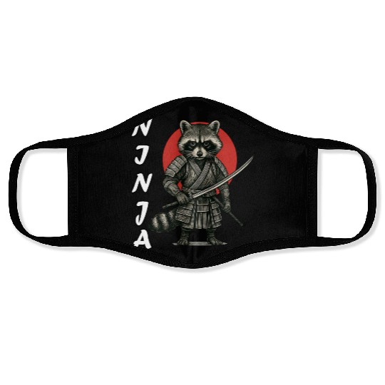 Samurai Street Cat Adoption Face Masks