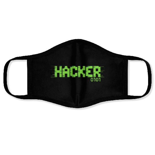 Hacker Code Glitch Face Masks | Cyber Security wear