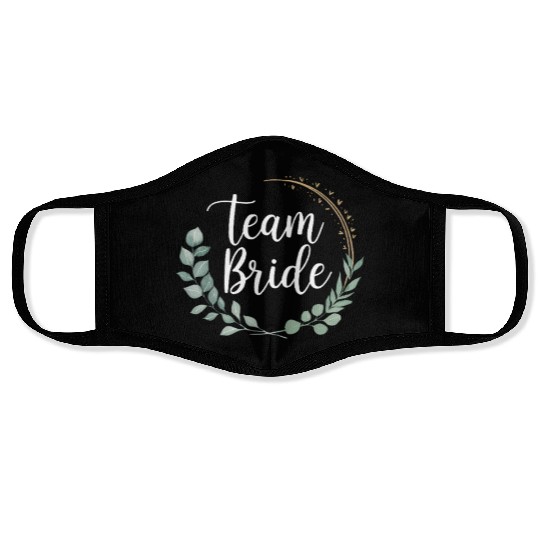 Team Bride Bridesmaid Eucalyptus Wedding Face Masks