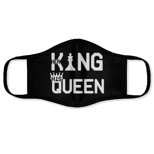 Her King His Queen Chess Motivation Lover Humor Face Masks