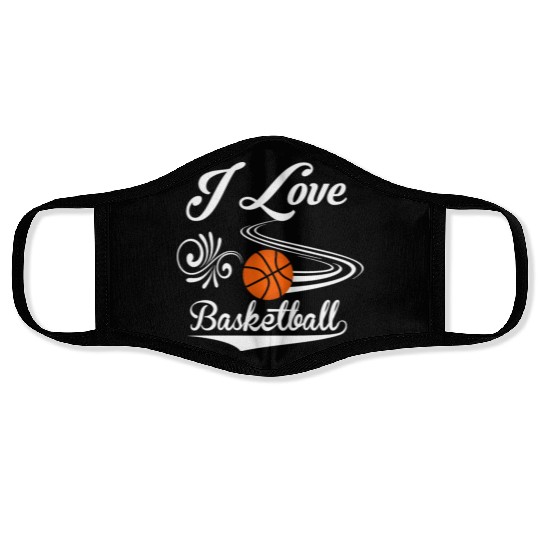 I love basketball Face Masks
