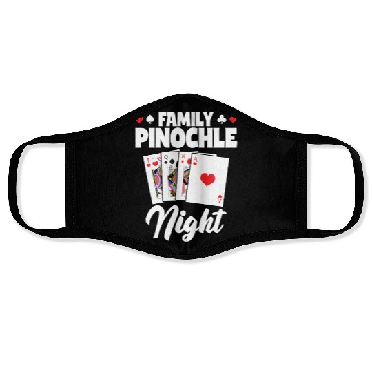 Family Pinochle Night Melding Card Game Face Masks