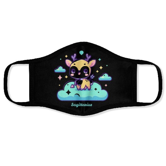 Whimsical Sagittarius Zodiac Deer Face Masks