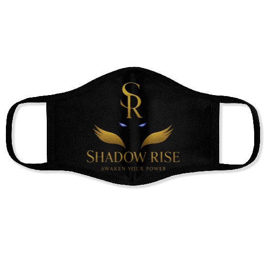 Shadow Monarch – Gold Eyes Logo Design Face Masks
