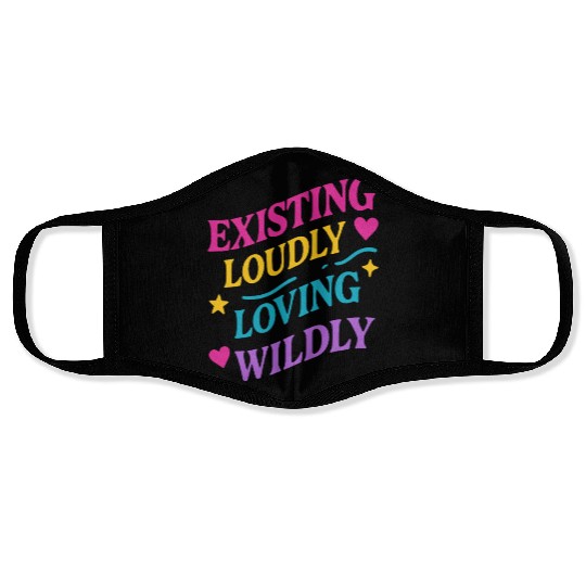 Queer Pride Queer Joy LGBTQ+ Affirmation Trans Face Masks