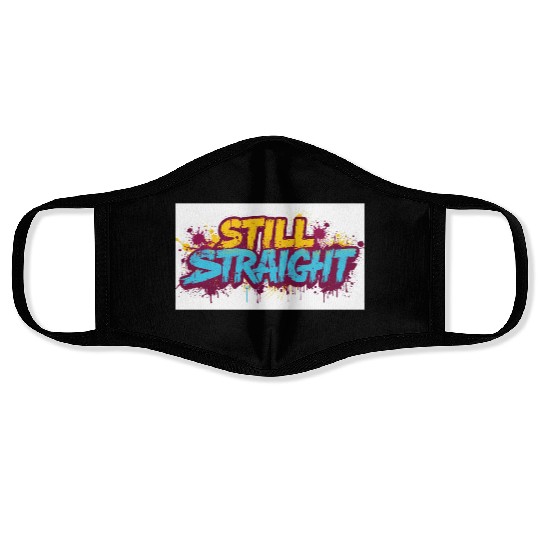 Still Straight Yellow and Teal Face Masks