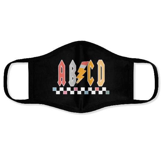 Abcd Teacher Face Masks, Teacher Appreciation Gift, Kin