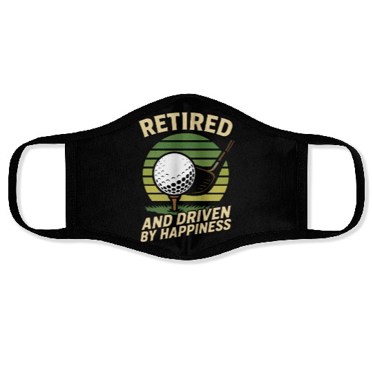 Retirement Plan: Golf Course Humor Retired Golfers Face Masks