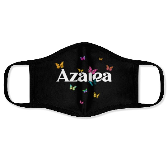 AZALEA - beautiful girl name with cute butterflies Face Masks