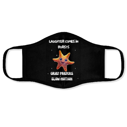 Whimsical Starfish with Playful Quotes Face Masks