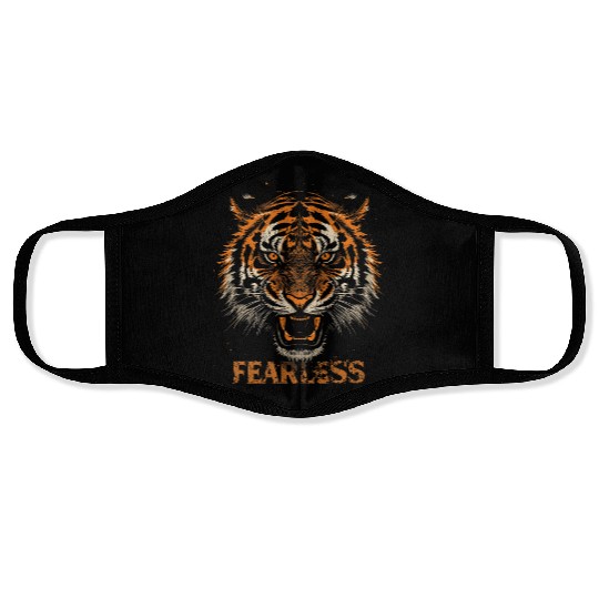 Fearless Tiger Expression Design Face Masks
