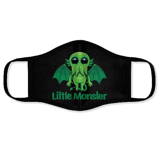 Little Monster Cthulhu Cute Creepy Mythical Buddy Face Masks