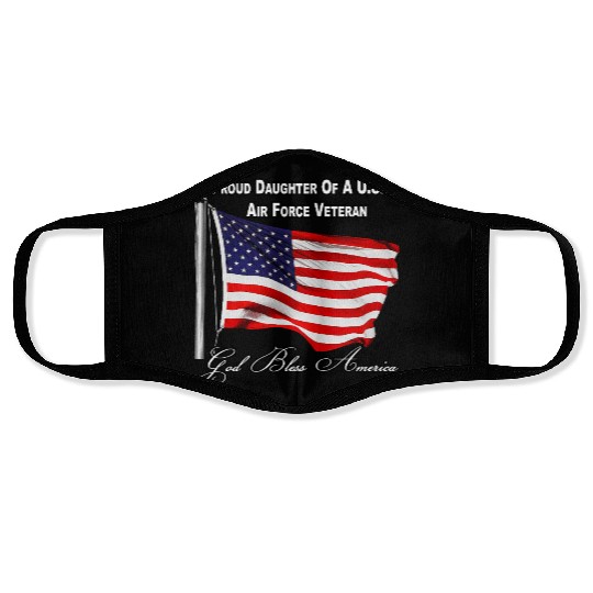 Proud Daughter Of A US Air Force Veteran Face Masks
