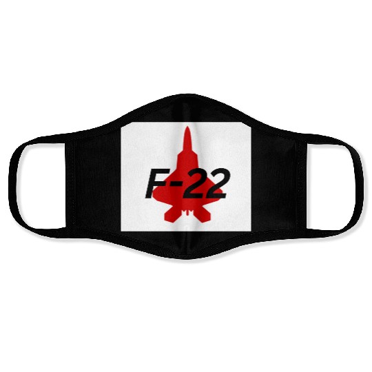 F-22 Stealth Fighter Silhouette Design Face Masks