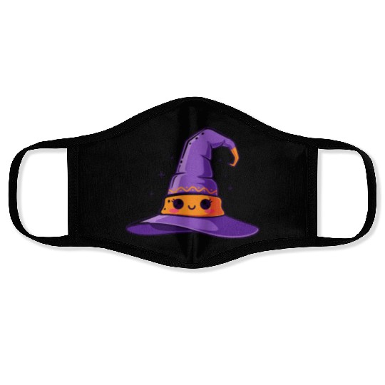 Whimsical Witch Hat Mug Meme Design Face Masks