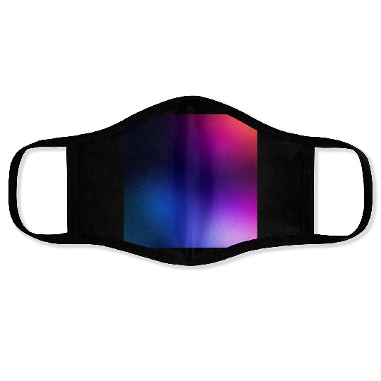 Vibrant Gradient Spectrum Design Face Masks