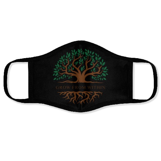 Inner Growth Tree Motif Face Masks