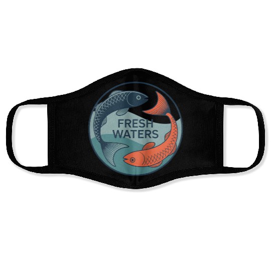 Fresh Waters Koi Fish Artwork Face Masks