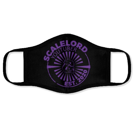 scalelord head logo purple Face Masks