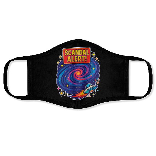 Cosmic Scandal Alert Galaxy Design Face Masks