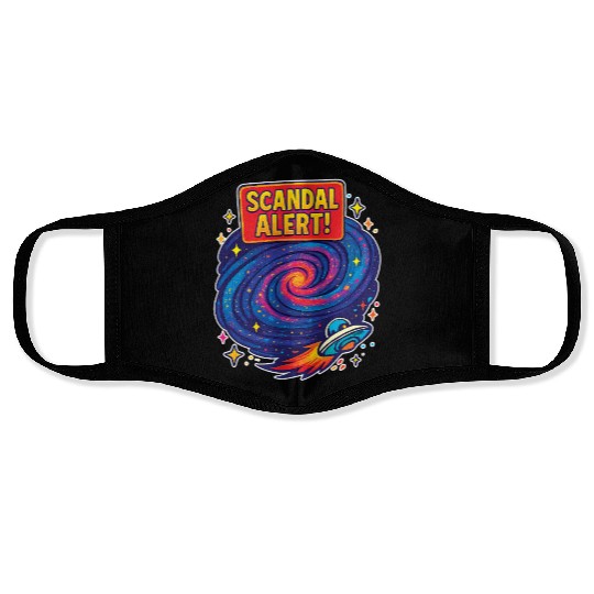 Cosmic Scandal Alert Galaxy Design Face Masks