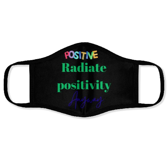 Vibrant Inspirational Typography Face Masks