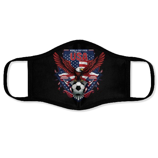 USA Soccer World Cup 2026 Eagle Patriotic Apparel Face Masks