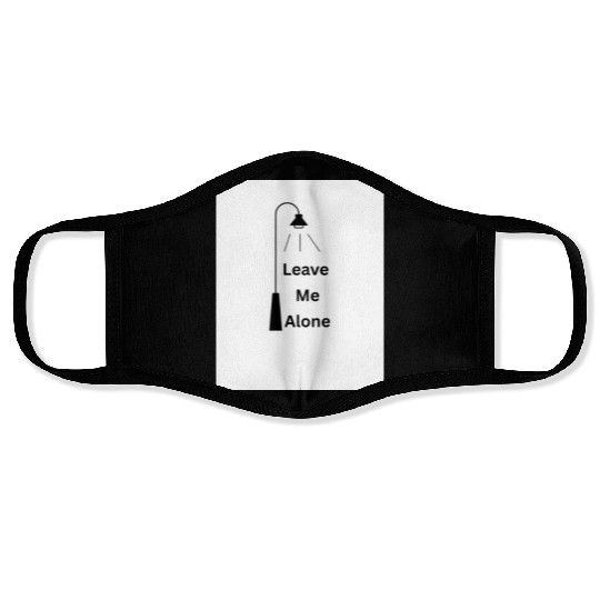 sad lonely quote with a street light               Face Masks