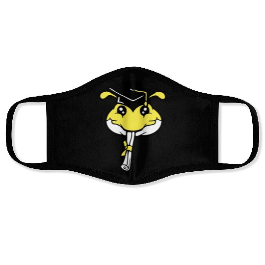 Caterpillar school graduation passed College proud Face Masks