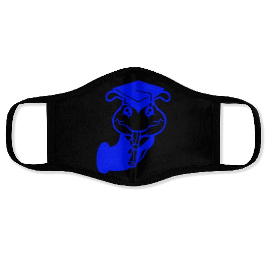 Caterpillar hole school graduation passed College Face Masks