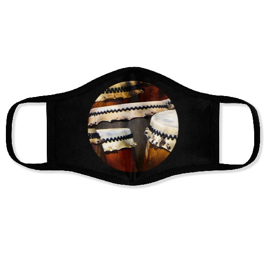 Japanese Drums Face Masks